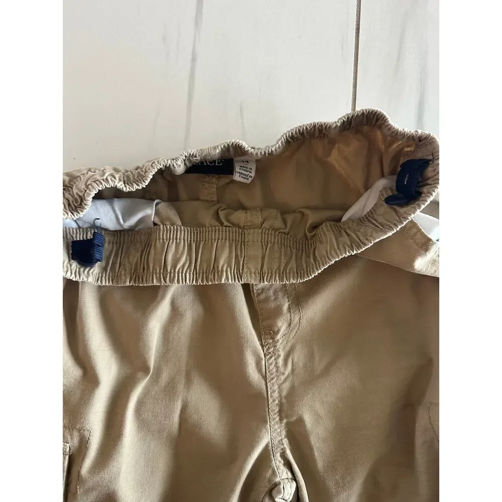 Boys Children's Place Size 14 Khaki Cargo Shorts Adjustable Waist EUC